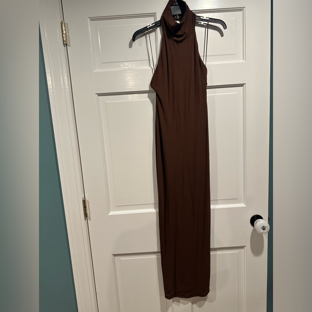 BNWOT Naked Wardrobe Open Back, Sleeveless, Turtle Neck dress. size Medium